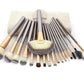 White & Champagne Makeup Brushes Set